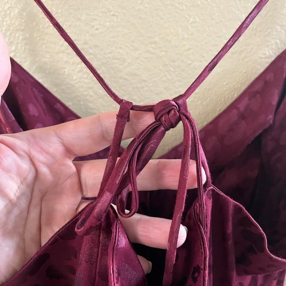 Free People Intimately Bow-Dacious tie front satin mini dress - Picture 3 of 10